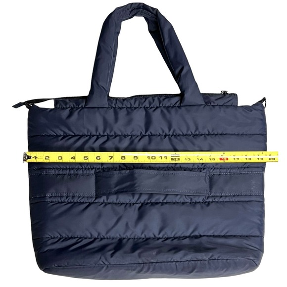 Navy Puffer Tote Bag - Picture 3 of 14